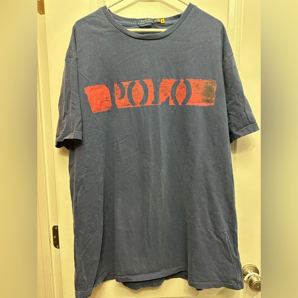 Polo Ralph Lauren Other - Polo by Ralph Lauren Navy Tee with Bold Red Graphic